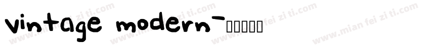 vintage modern字体转换